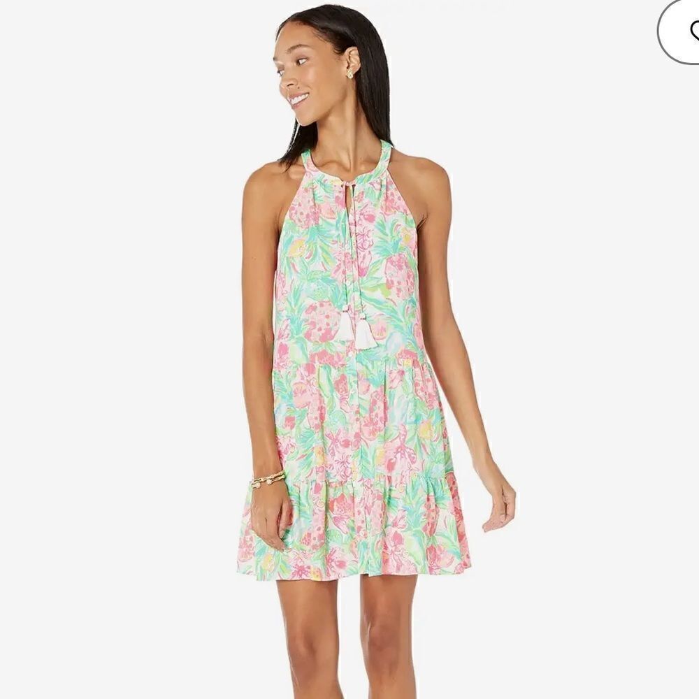 Lilly Pulitzer Carolane Halter Swing Dress M